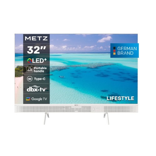 TV LED METZ 32MQE7100Z QLED GOOGLE TV HD 12V &220V WHITE 5ETH ΕΓΓΥΗΣΗ